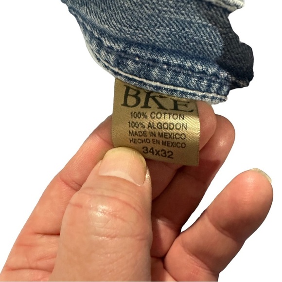 BKE Buckle Marshall Boot Light Wash Jeans Sz 34x32 Ripped Distressed Destroyed - Picture 7 of 16